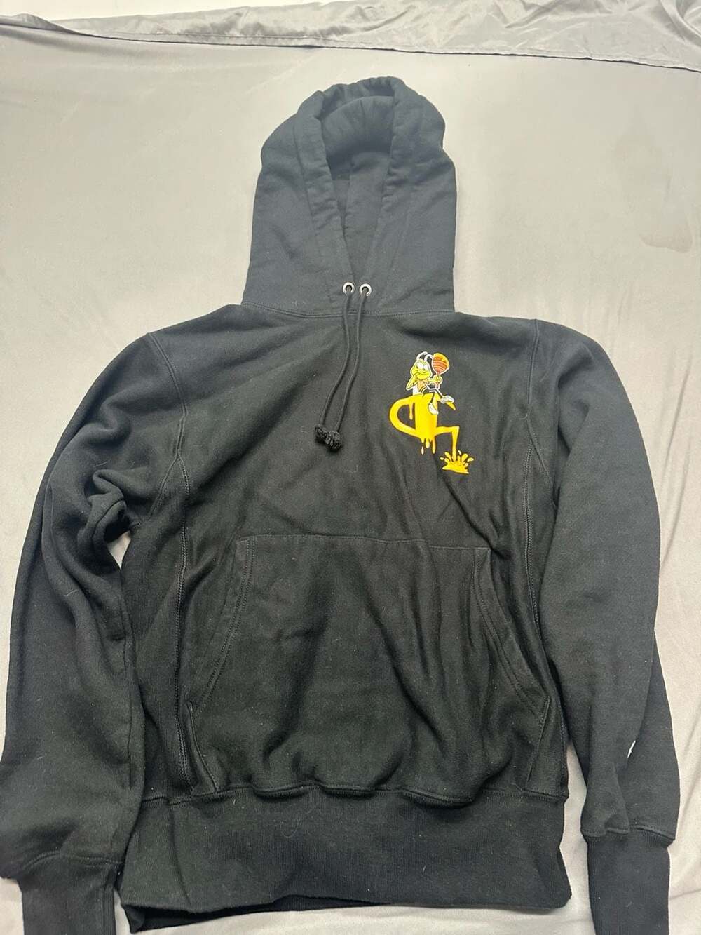 Champion Honey Nut Cheerios Champion Reverse Weave Hoodie Size Small Black